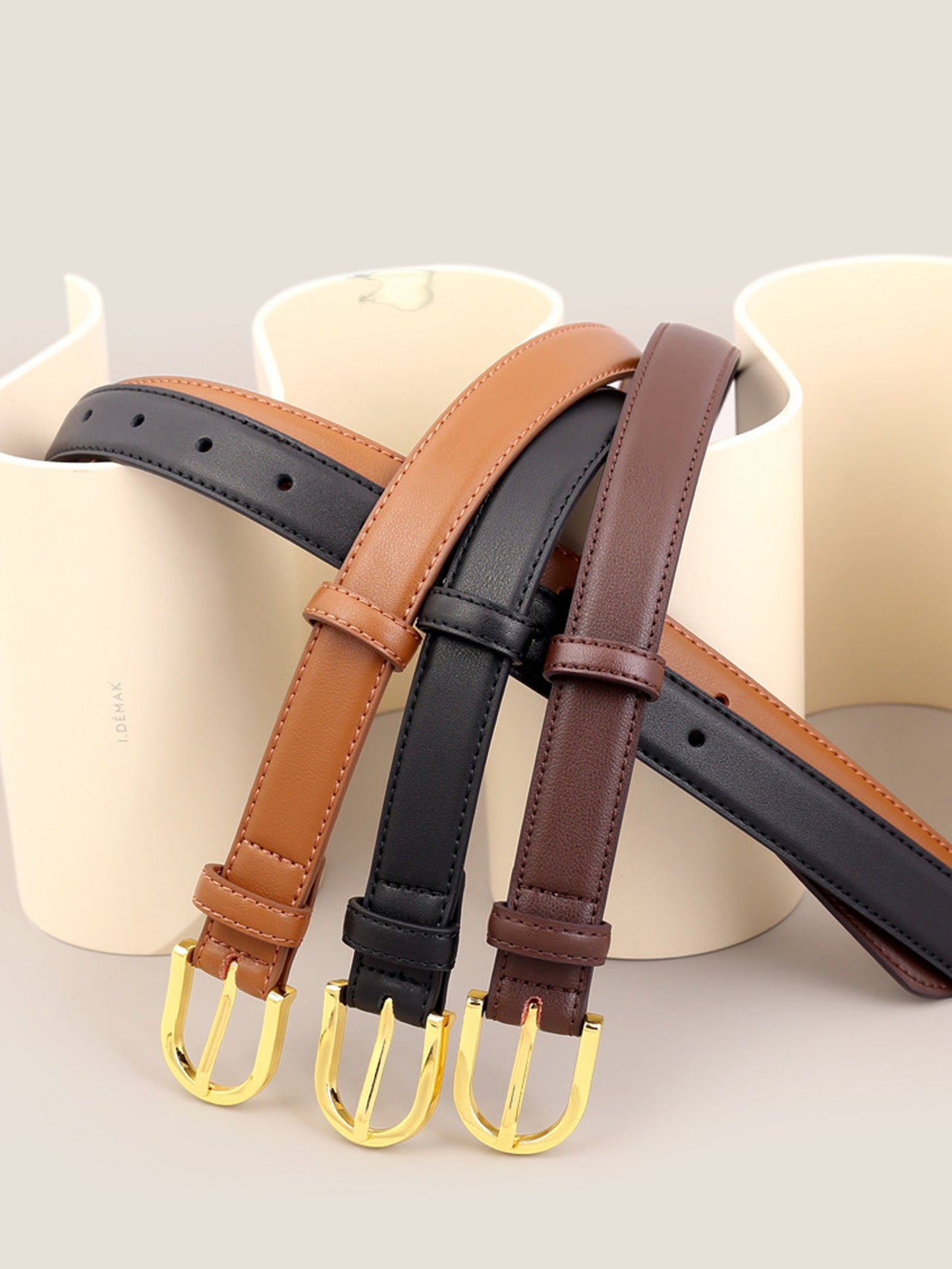 Premium Cowhide Belt With Retro Electroplated Alloy Buckle