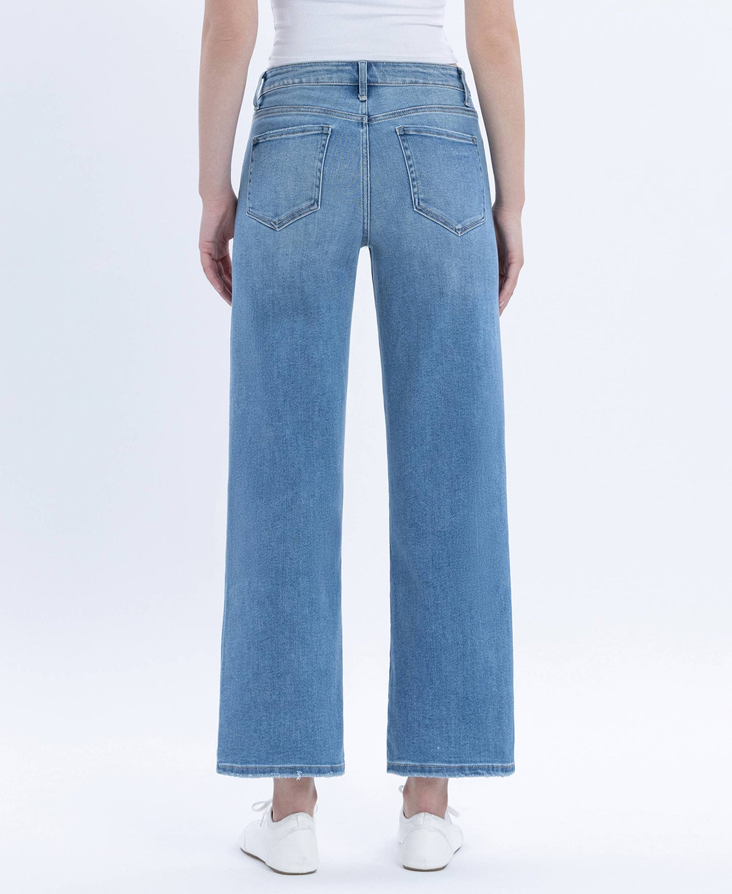 Willa Tummy Control High Rise Crop Wide Jean