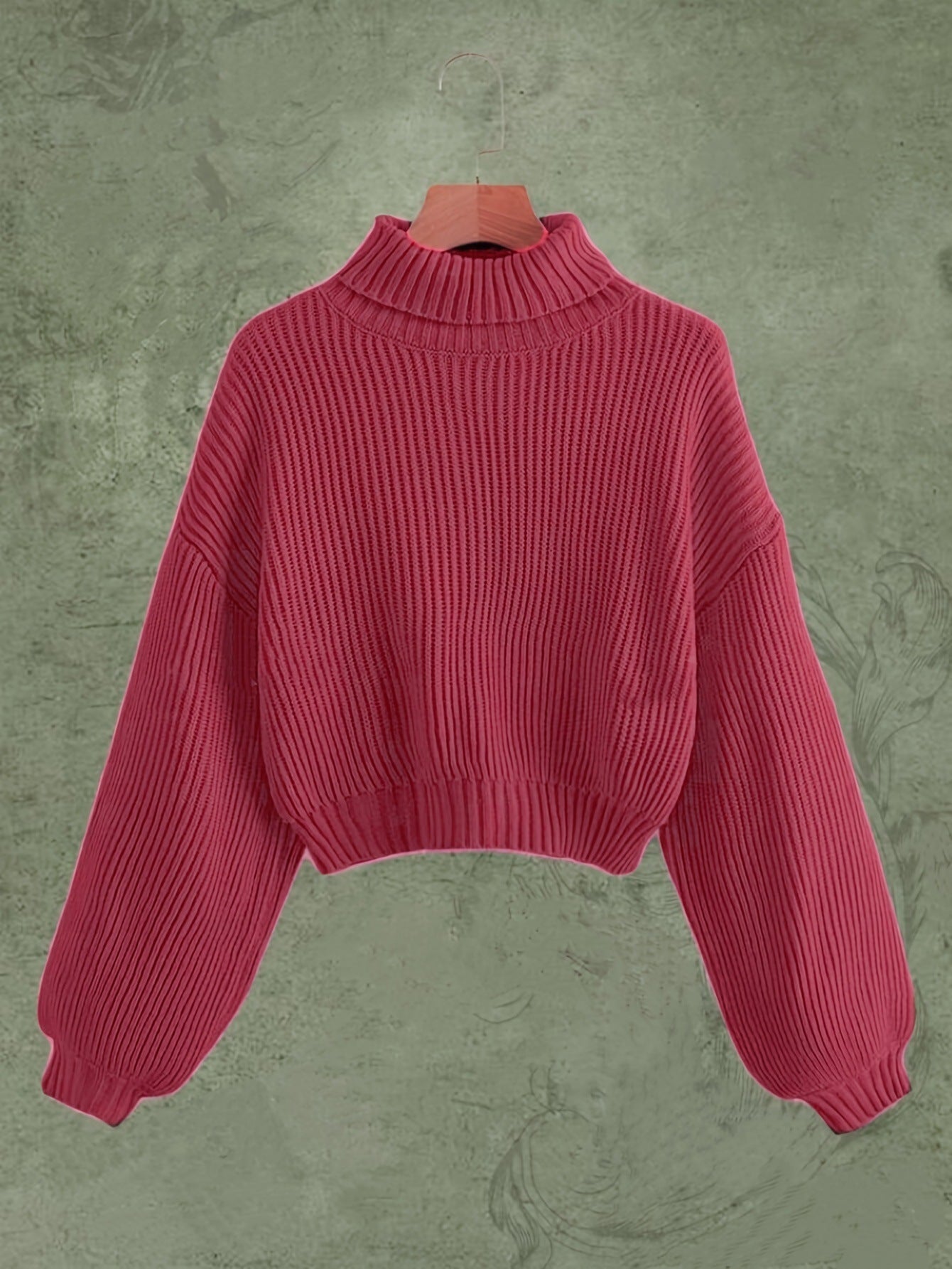 Turtle Neck Sweater Elegant Long Sleeve