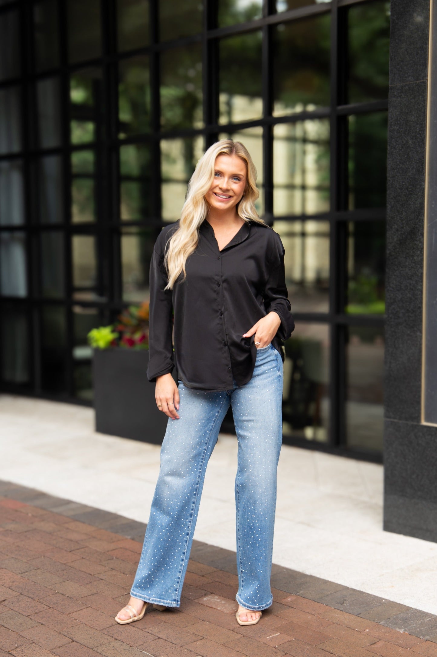 Kathryn Button-Up, Black