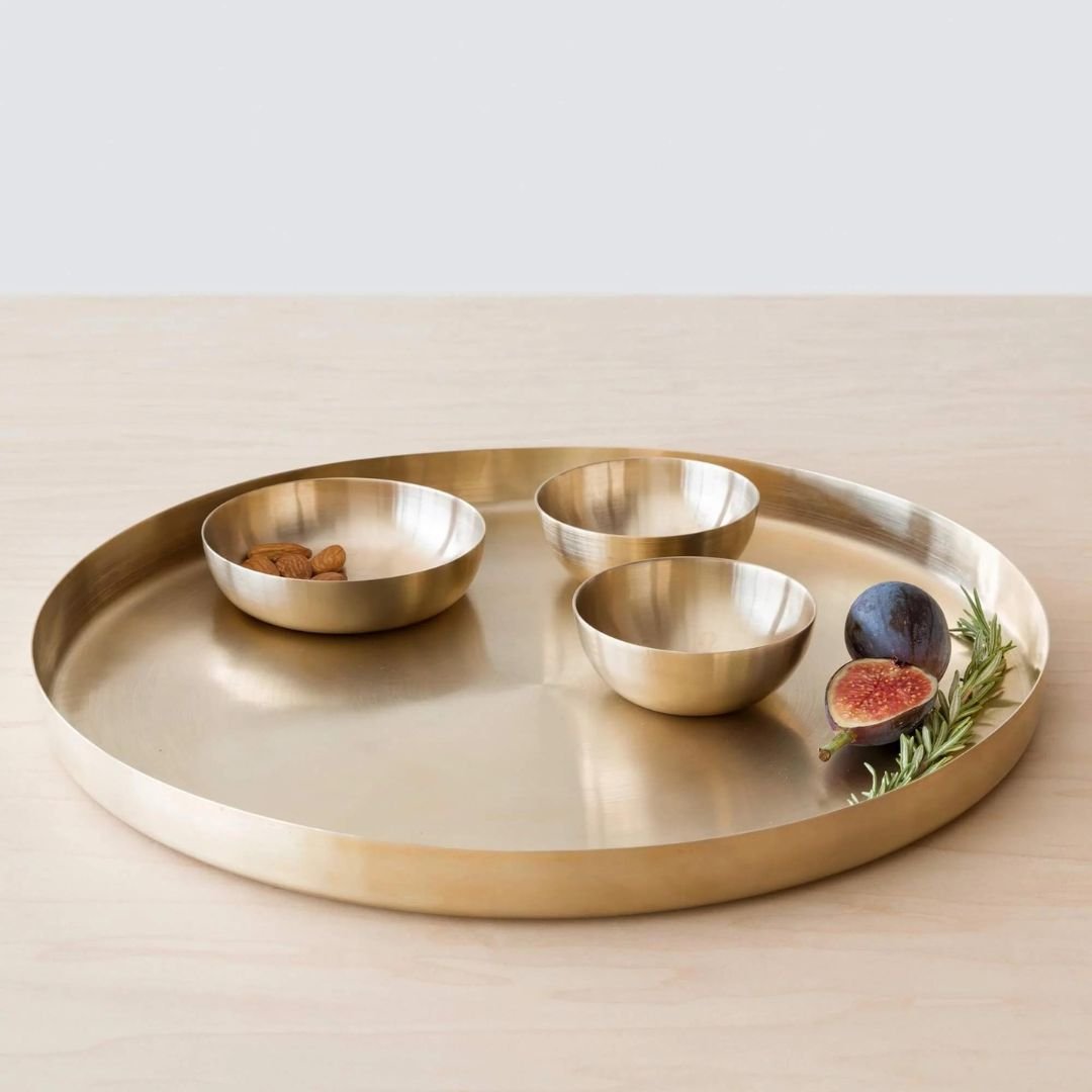 Tilley + Me Mini Brass Serving Bowls – Elegant & Handcrafted Tableware Set
