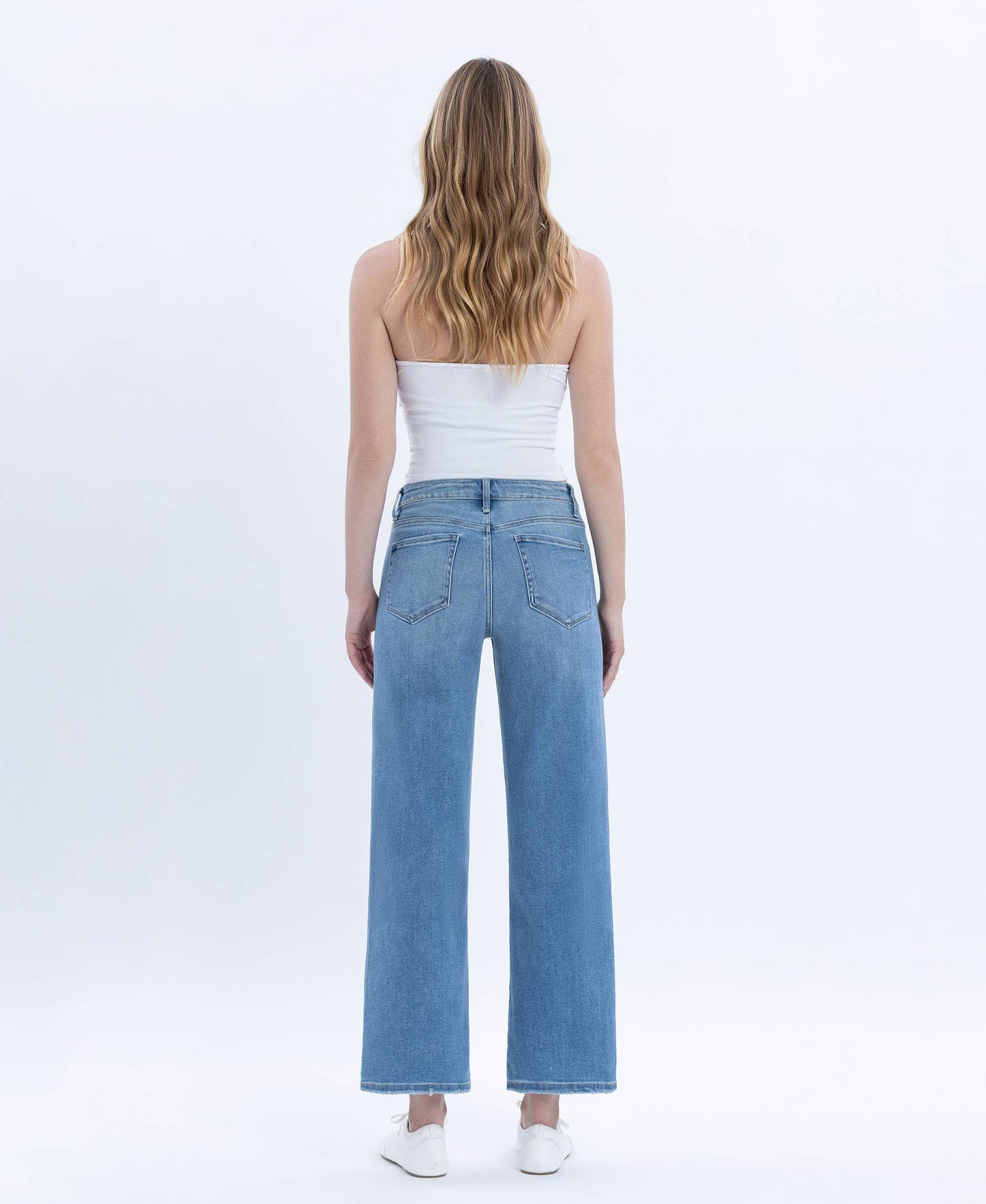 Willa Tummy Control High Rise Crop Wide Jean