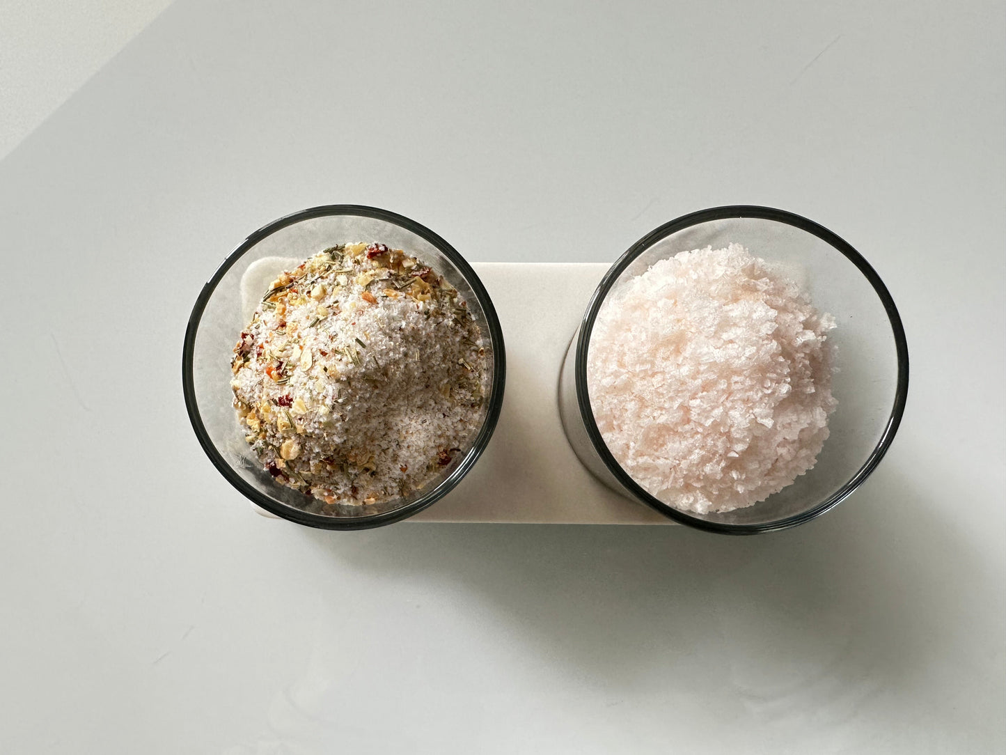 Glass + Marble Salt Cellar