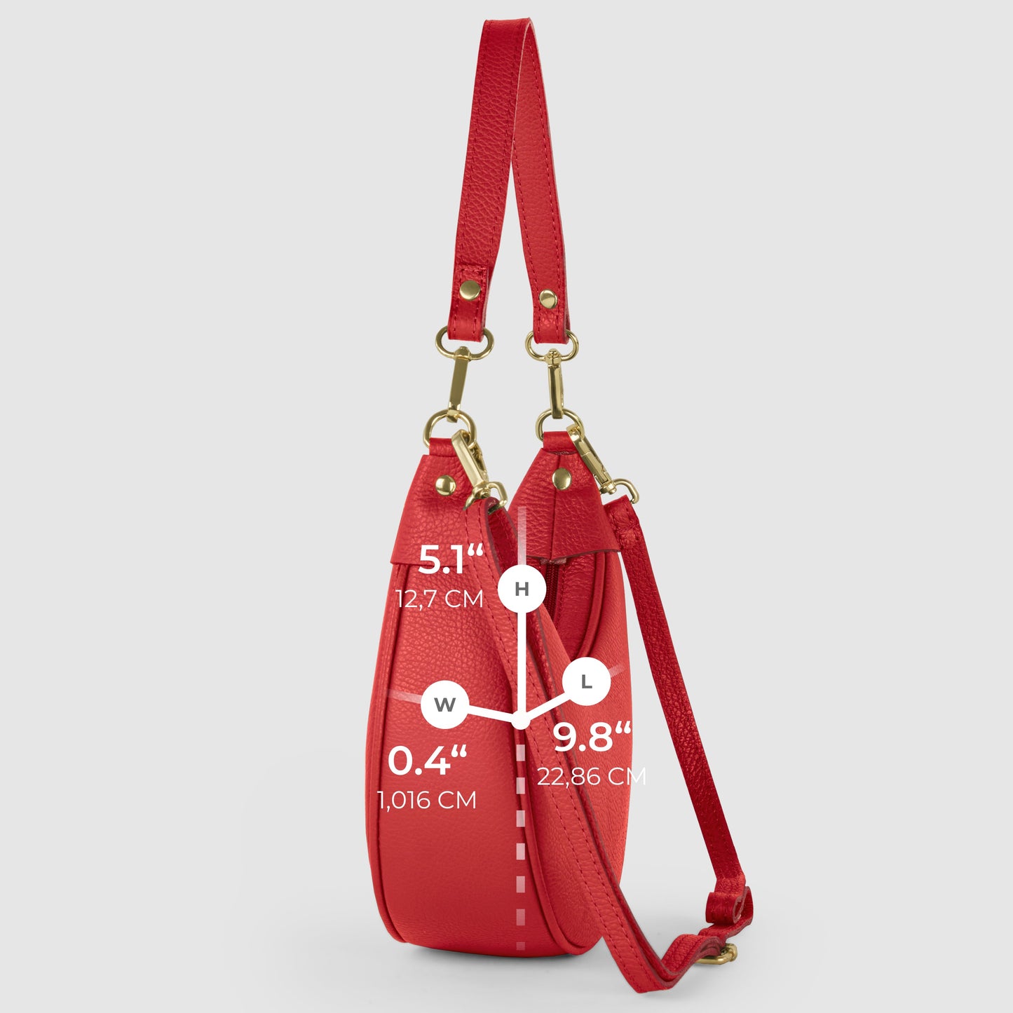 Italian Full-Grain Leather Shoulder Bag | Verona