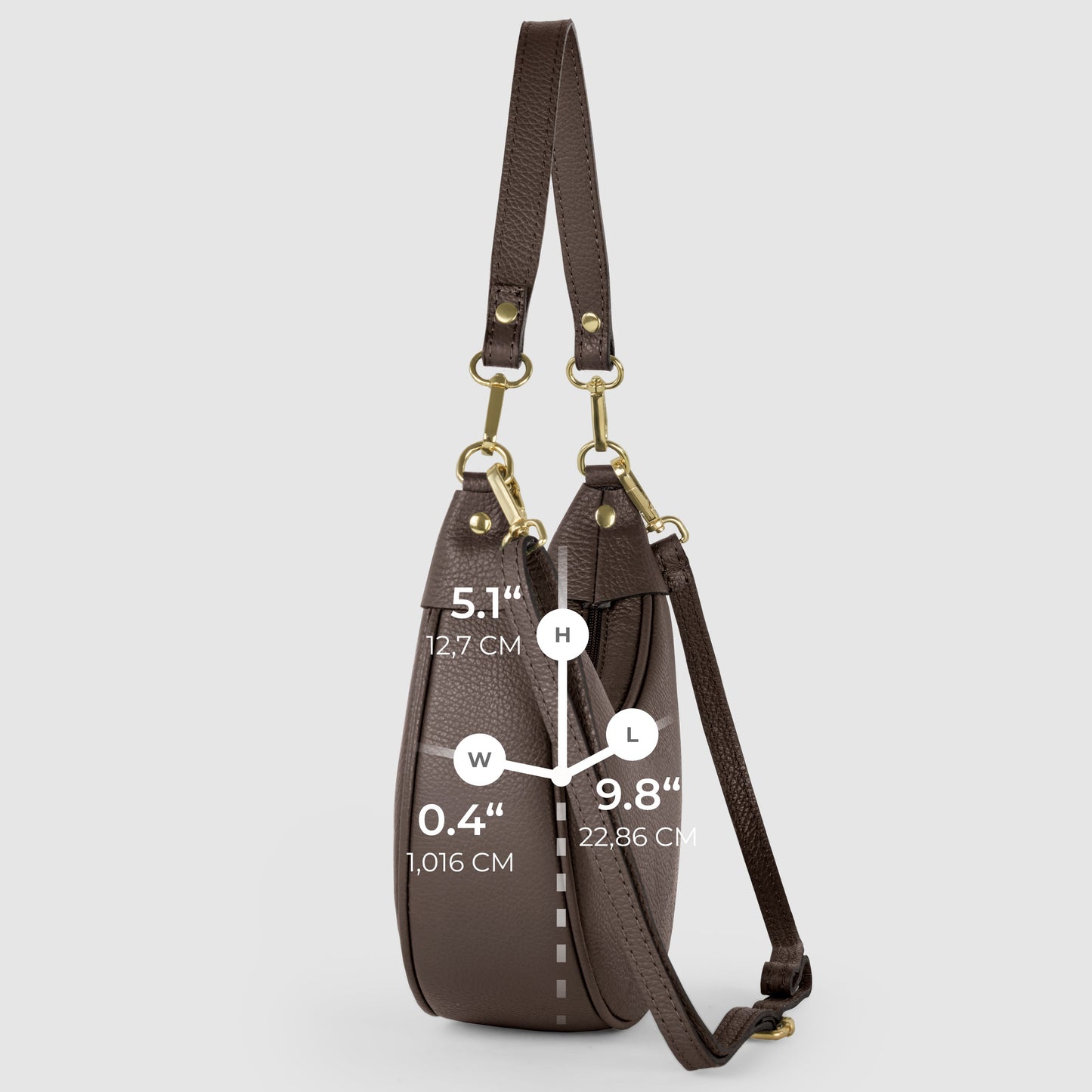 Italian Full-Grain Leather Shoulder Bag | Verona
