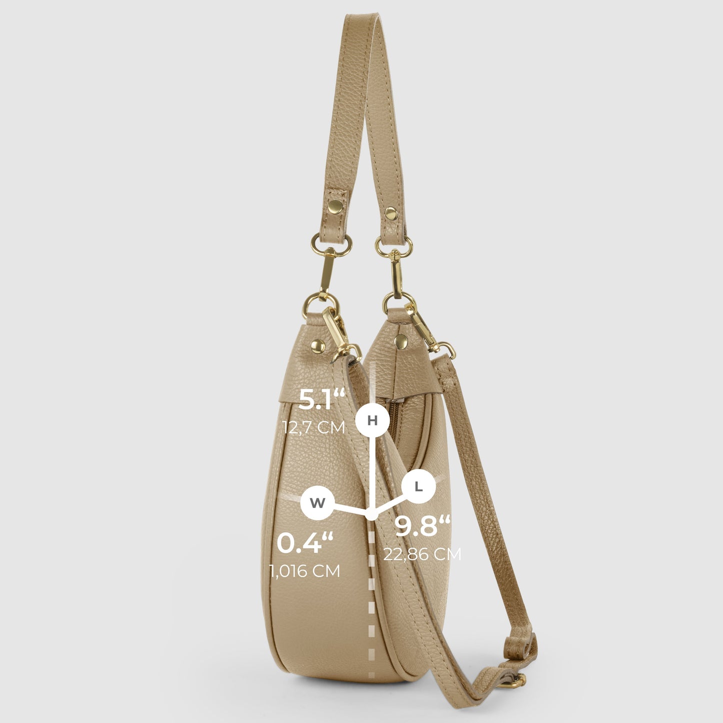 Italian Full-Grain Leather Shoulder Bag | Verona
