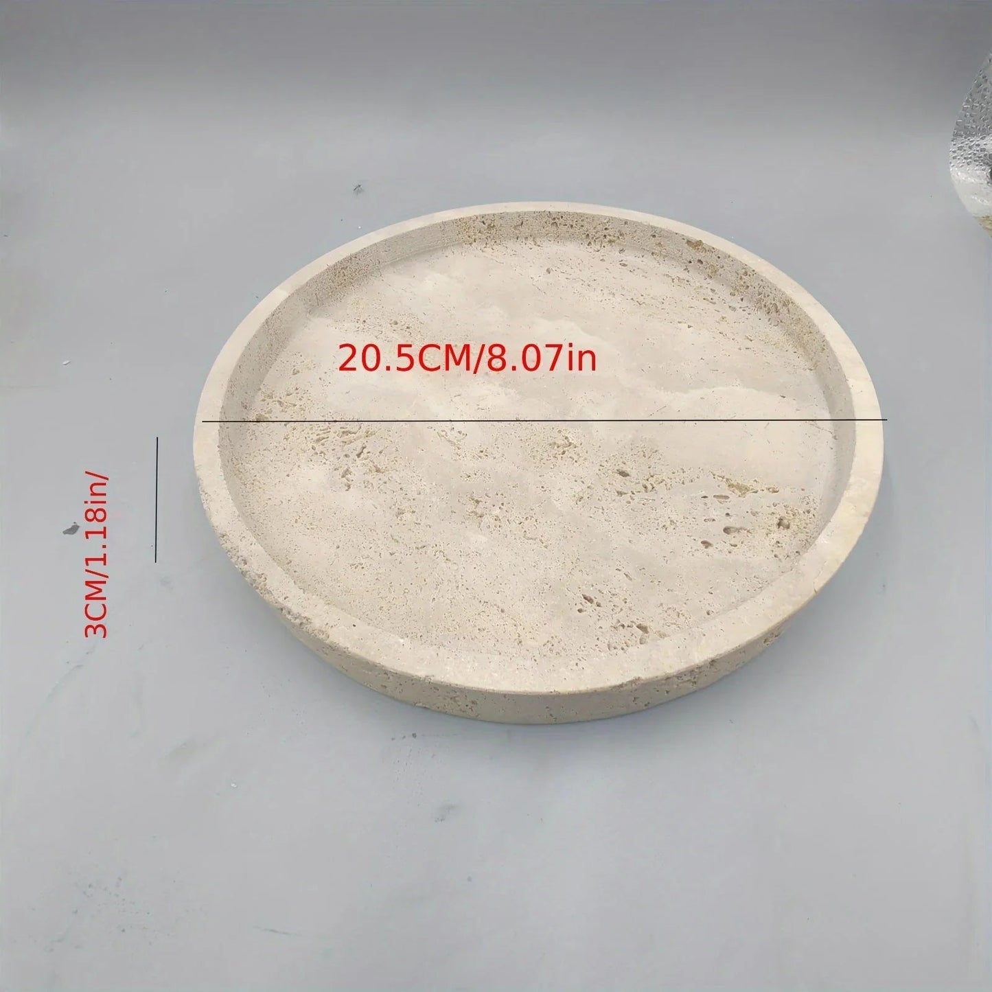Tray - Natural Yellow Marble Round